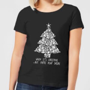 The Christmas Collection Dead inside women's t-shirt - black - m - black