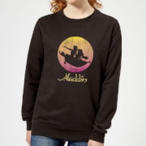 Disney Aladdin Flying Sunset Women's Sweatshirt - Black - S - Black