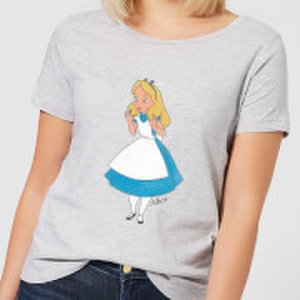 Disney Alice In Wonderland Surprised Alice Women's T-Shirt - Grey - M - Grey