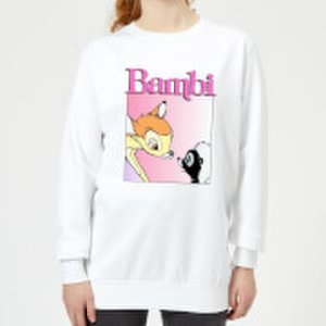 Disney Bambi Nice To Meet You Women's Sweatshirt - White - XS - White