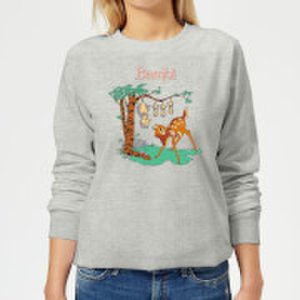 Disney Bambi Tilted Up Women's Sweatshirt - Grey - M - Grey