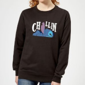 Disney Lilo And Stitch Chillin Women's Sweatshirt - Black - XL - Black