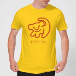 Disney Lion King Cave Drawing Men's T-Shirt - Yellow - S - Yellow