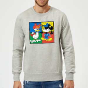 Disney Mickey And Donald Clothes Swap Sweatshirt - Grey - XXL - Grey