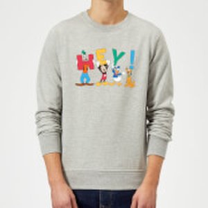 Disney Mickey Mouse Hey! Sweatshirt - Grey - L - Grey