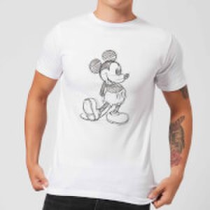 Disney Mickey Mouse Sketch Men's T-Shirt - White - L - White