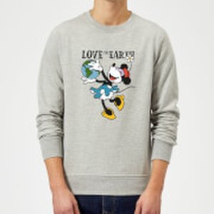 Disney Minnie Mouse Love The Earth Sweatshirt - Grey - M - Grey