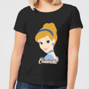 Disney Princess Colour Silhouette Cinderella Women's T-Shirt - Black - S - Black