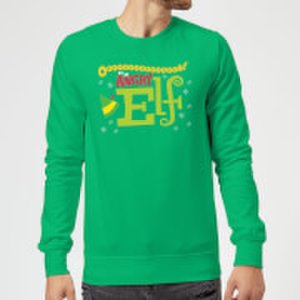 Elf Angry Elf Christmas Sweatshirt - Kelly Green - S - Kelly Green
