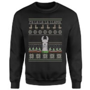 The Christmas Collection Fa la la la llama sweatshirt - black - s - black