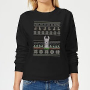 The Christmas Collection Fa la la la llama women's sweatshirt - black - m - black