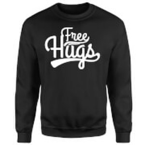 Mens Slogan Collection Free hugs sweatshirt - black - s - black
