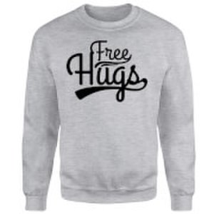 Mens Slogan Collection Free hugs sweatshirt - grey - s - grey