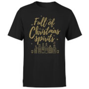 Full Of Christmas Spirits T-Shirt - Black - S - Black