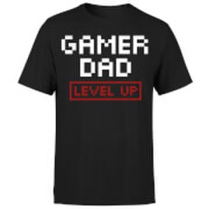 Gamer Dad Level Up T-Shirt - Black - L - Black