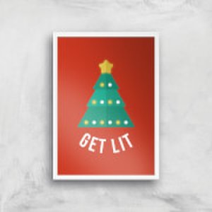 By Iwoot Get lit art print - a2 - white frame