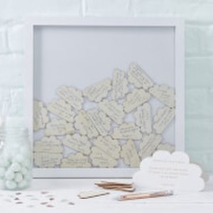 Ginger Ray Cloud Drop Top Frame Guest Book - Hello World