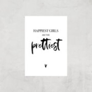 By Iwoot Happiest girls are the prettiest art print - a3 - print only