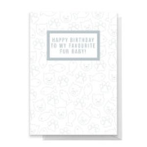 By Iwoot Happy birthday to my favourite fur baby! cat greetings card - standard card