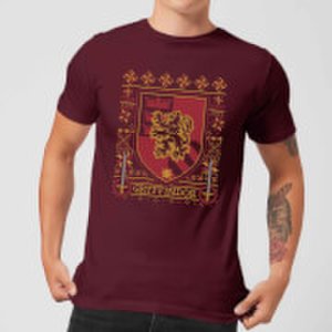 Harry Potter Gryffindor Crest Men's Christmas T-Shirt - Burgundy - S - Burgundy