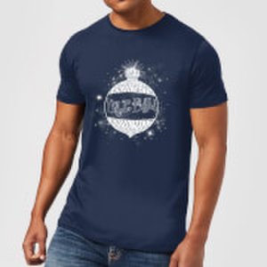 Harry Potter Yule Ball Baubel Men's Christmas T-Shirt - Navy - L - Navy