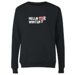 Hello Winter Women's Sweatshirt - Black - S - Black