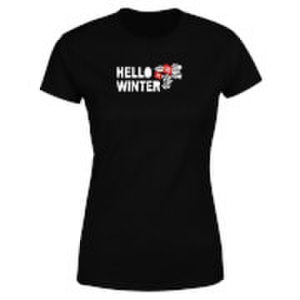 The Christmas Collection Hello winter women's t-shirt - black - s - black