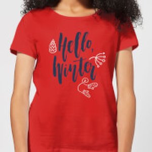 The Christmas Collection Hello winter women's t-shirt - red - s - red