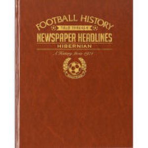 Signature Gifts Hibernian football newspaper book - brown leatherette
