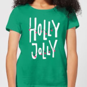 Holly Jolly Women's T-Shirt - Kelly Green - S - Kelly Green