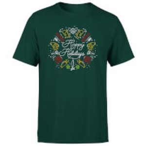 The Christmas Collection Hoppy holidays t-shirt - forest green - s - forest green