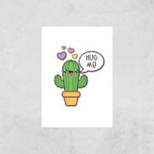 Hug Me Cactus Art Print - A3 - Print Only