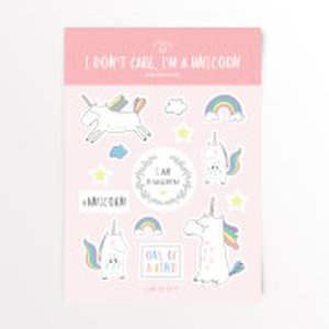 I Don't Care, I'm A Unicorn Sticker Pack