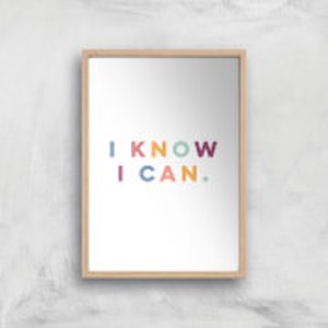 By Iwoot I know i can giclée art print - a4 - wooden frame
