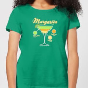 By Iwoot Infographic margarita women's t-shirt - kelly green - s - kelly green