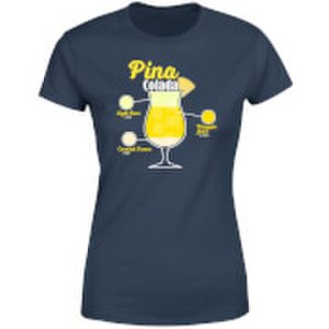Infographic Pinacolada Women's T-Shirt - Navy - S - Navy