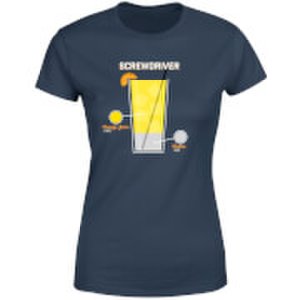 By Iwoot Infographic screwdriver women's t-shirt - navy - s - navy