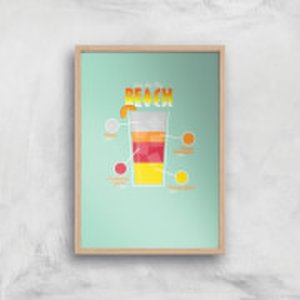Infographic Sex On The Beach Art Print - A4 - Wood Frame