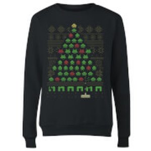 Geek Christmas Invaders from space women's sweatshirt - black - s - black