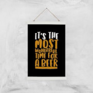 It's The Most Wonderful Time For A Beer Art Print - A3 - Wood Hanger