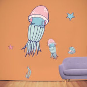 By Iwoot Jellyfish pair wall art sticker pack