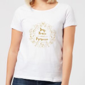 Joy, Peace And Prosecco Women's T-Shirt - White - S - White
