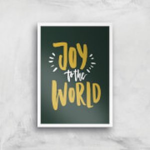 By Iwoot Joy to the world art print - a2 - white frame