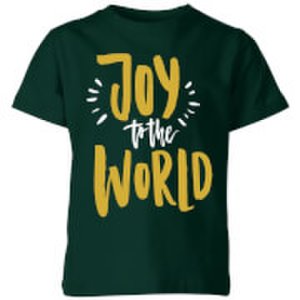 Joy to the World Kids' T-Shirt - Forest Green - 11-12 Years - Forest Green