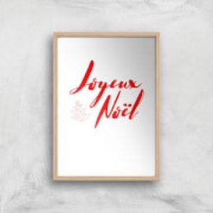 By Iwoot Joyeux noel 2 art print - a4 - wood frame