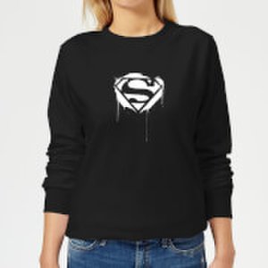 Justice League Graffiti Superman Women's Sweatshirt - Black - 5XL - Black