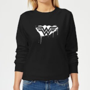 Dc Comics Justice league graffiti wonder woman women's sweatshirt - black - 5xl - black