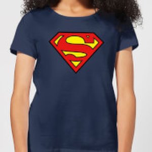 Justice League Superman Logo Women's T-Shirt - Navy - XS - Navy