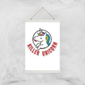 Killer Unicorn Art Print - A3 - Wood Hanger
