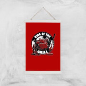 King Of The Grill Art Print - A3 - Wood Hanger